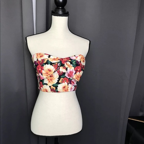 WOMEN FLORAL MULTICOLOR  Poetry SZ M Bandeau _461 - Picture 1 of 5